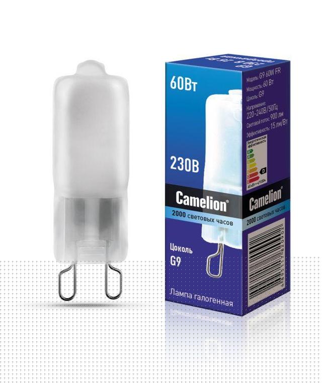 Лампа галогенная 60Вт капсульная матовая G9 3000К 240В Camelion 5557