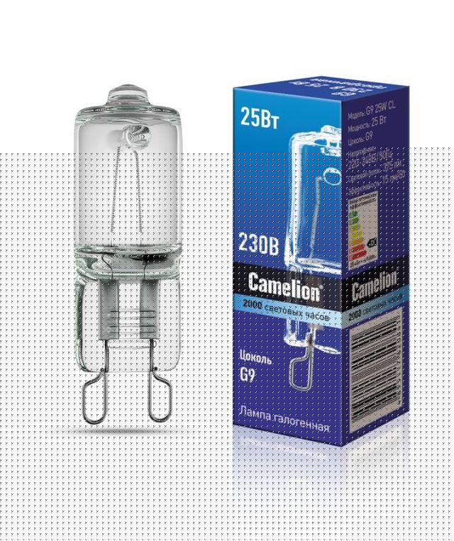 Лампа галогенная 25Вт капсула G9 3000К 240В прозр. Camelion 5845