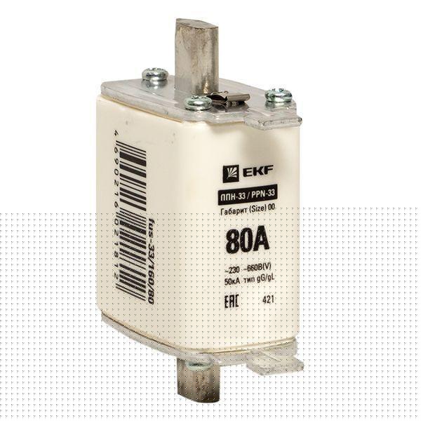Вставка плавкая ППН-33 160/80А габарит 00 PROxima EKF fus-33/160/80