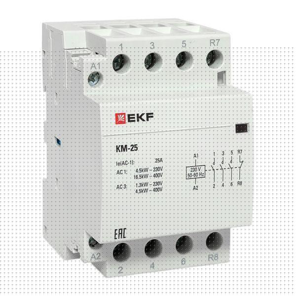 Контактор модульный КМ 25А 3NО+NC (3 мод.) EKF km-3-25-31