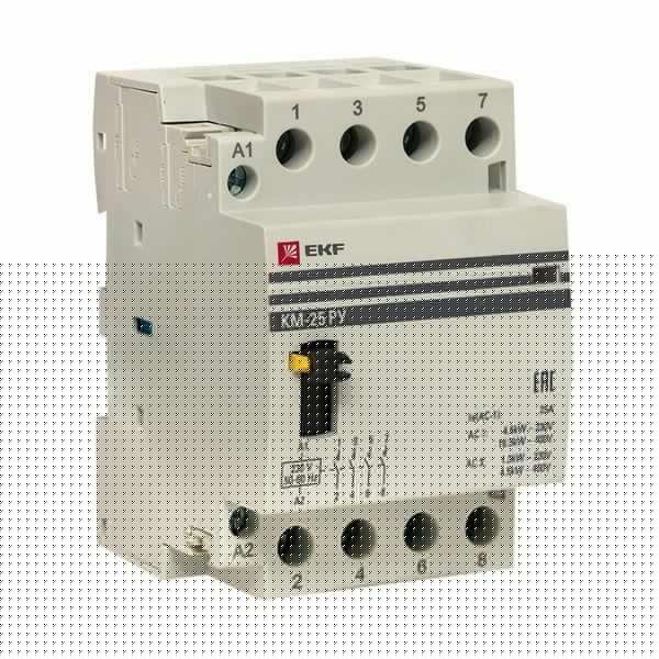 Контактор модульный КМ РУ 25А 4NO (3 мод.) PROxima EKF km-3m-25-40