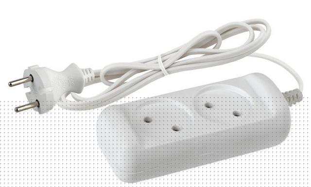 Удлинитель 2х1.5м без заземл. 6А IP20 UX-2-1.5m ШВВП 2х0.75 Эра Б0038557
