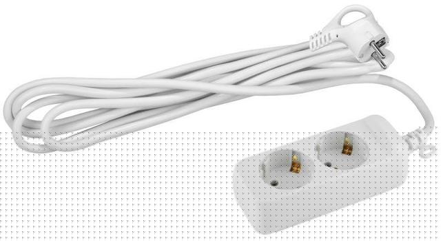 Удлинитель 2х1.5м с заземл. 10А IP20 UX-2e-1.5m ПВС 3х0.75 Эра Б0038572