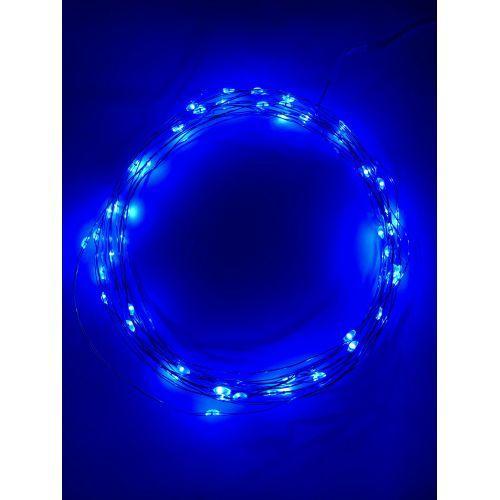 Гирлянда светодиодная "Нить" 5м 50LED син. свет АА ЭРА Б0047962