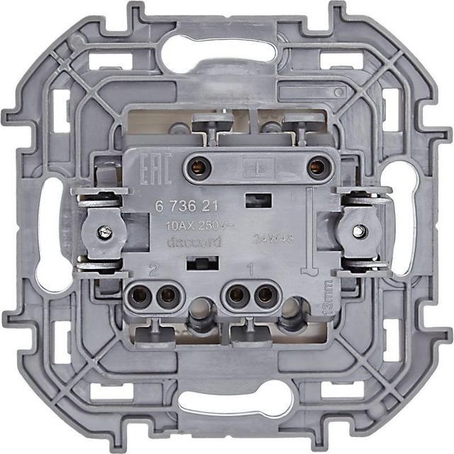 Выключатель 2-кл. Inspiria 10А IP20 250В 10AX механизм сл. кость Leg 673621