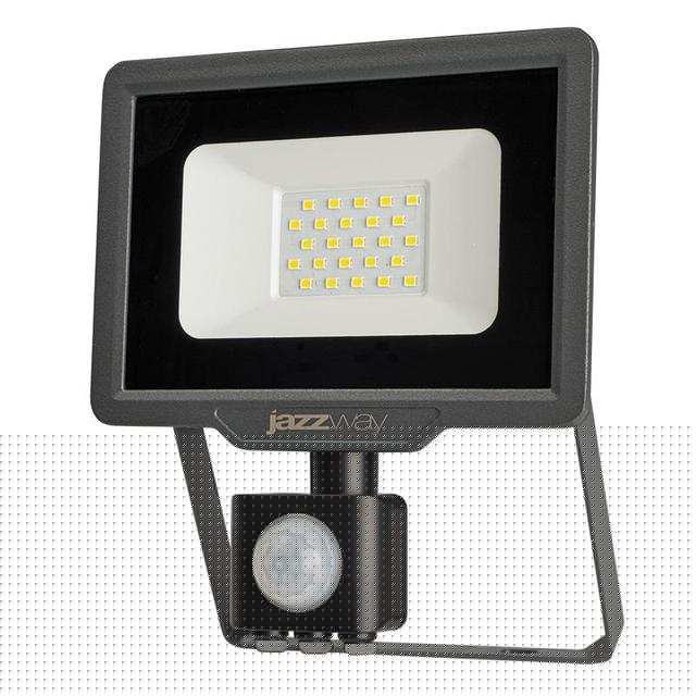 Прожектор светодиодный PFL-C3 SENSOR 20Вт 6500К IP65 ДО закален. прозр. стекло JazzWay 5026926A